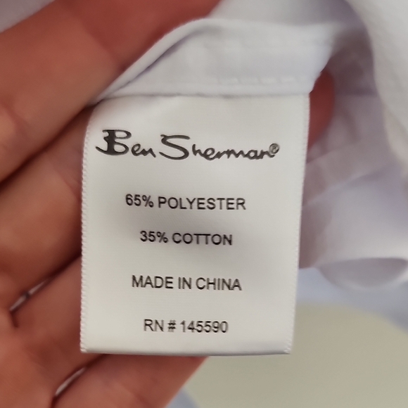 Ben Sherman White Dress Shirt with Subtle Pattern - Picture 6 of 10